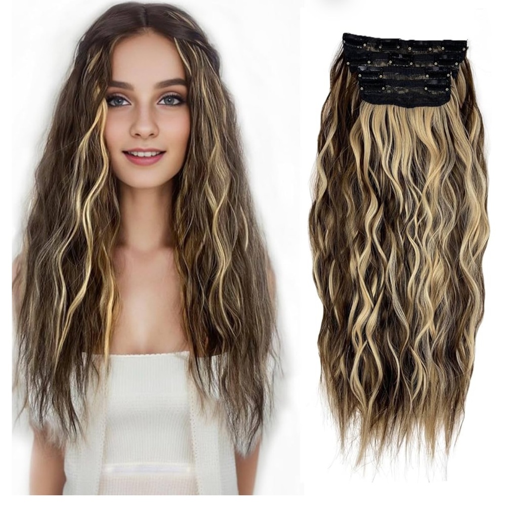 Mini Service Clip in Hair Extensions Long Wavy